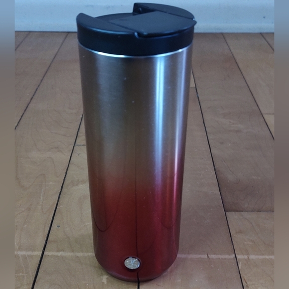 Starbucks Red and Silver Ombre Travel Mug - Picture 1 of 11